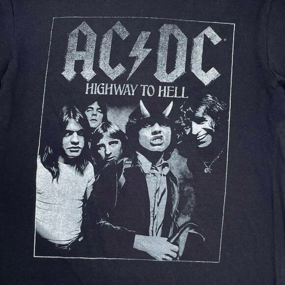 AC/DC Highway to Hell Tee Men’s L Black Rock Band Graphic NWOT - Picture 3 of 7